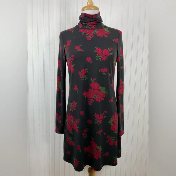 Jb By Julie Brown Dresses | Julie Brown New York Red/ Green/ Black Floral Multicolor Stretch Dress Sz S | Color: Black/Red | Size: S | Thepinkzipper's